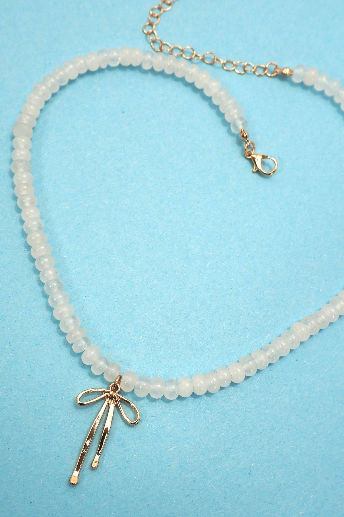 Clear Quartz Bow Necklace