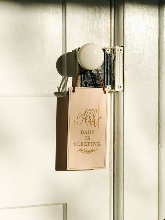 Shh Baby Sleeping | Door Hanging Sign