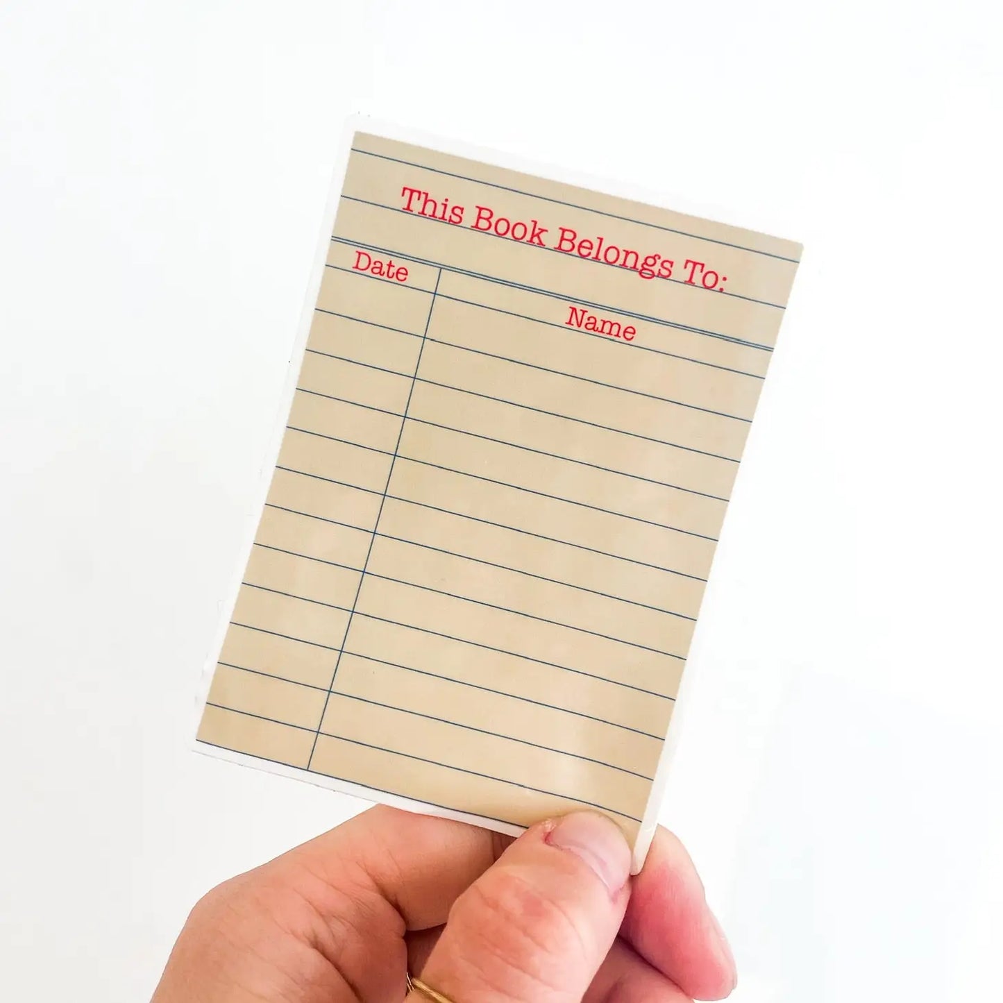“This Book Belongs To” Library Card Sticker