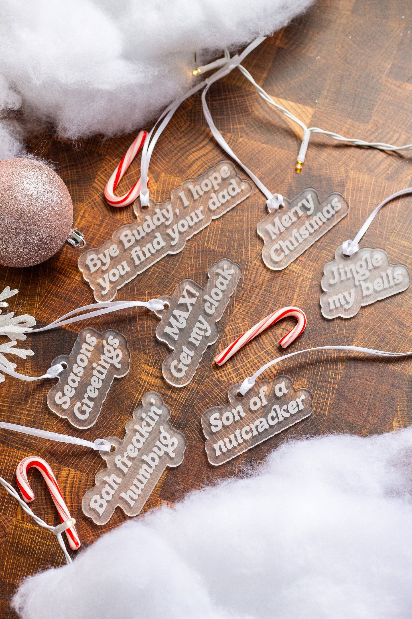 Funny Frosted Ornaments