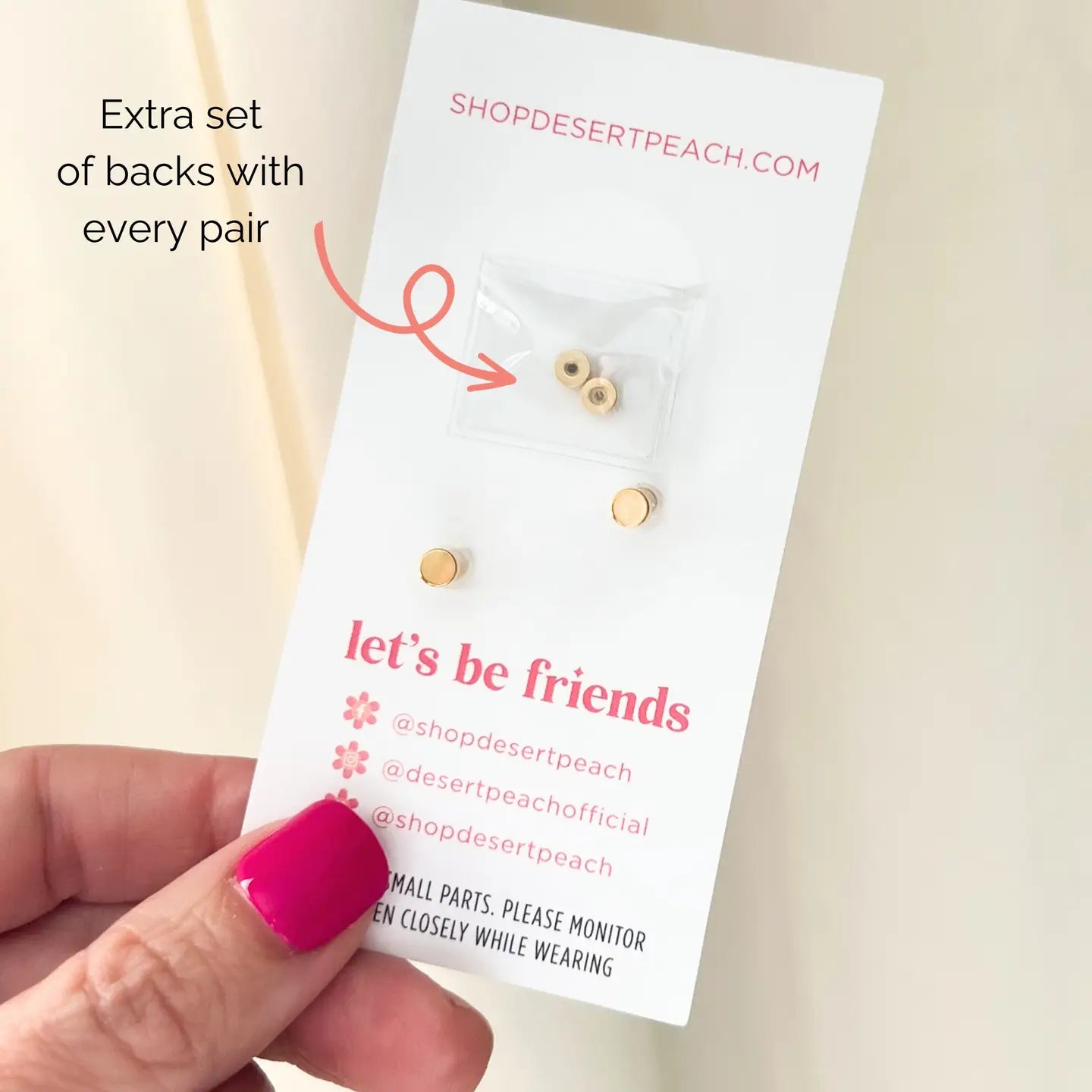 Girls Flat Back Stud Earrings