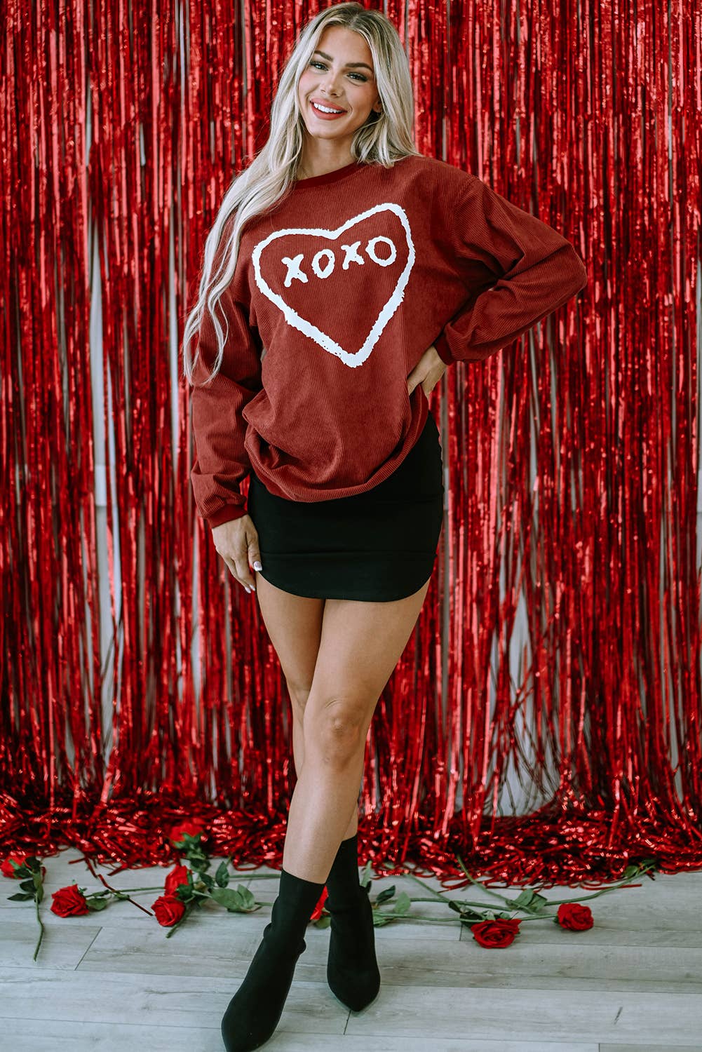 XOXO Corded Crewneck
