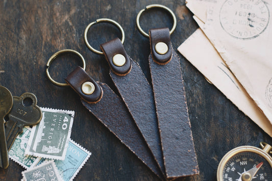 Bismarck | Dark Brown Leather Keychain