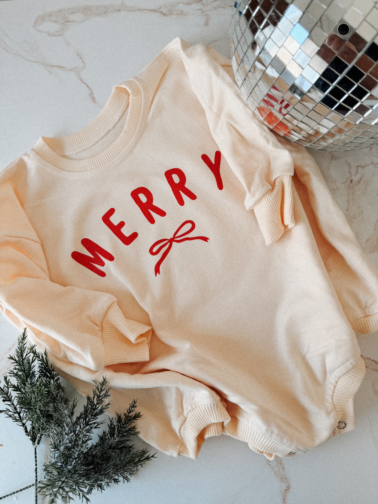 Merry Bow | Youth & Adult Matching Crewneck