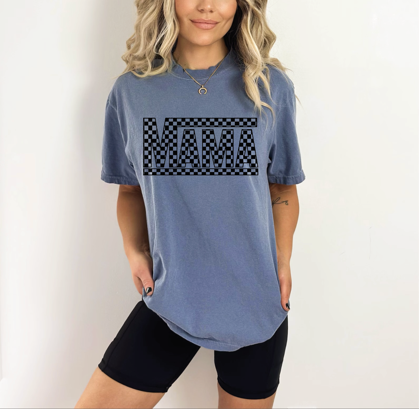 Checkered Mama Graphic Tee
