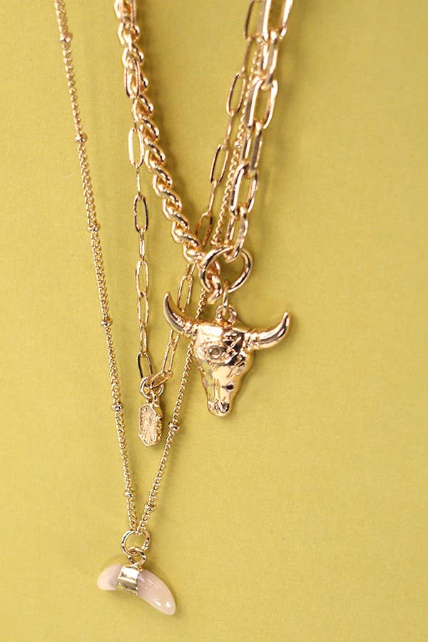 Bull Horn | Layered Necklace