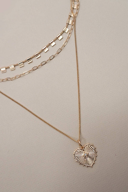 Layered Heart Necklace