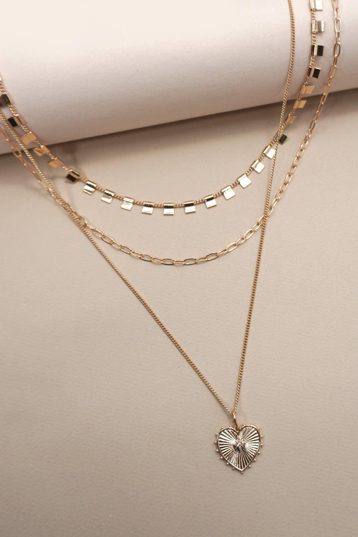 Layered Heart Necklace