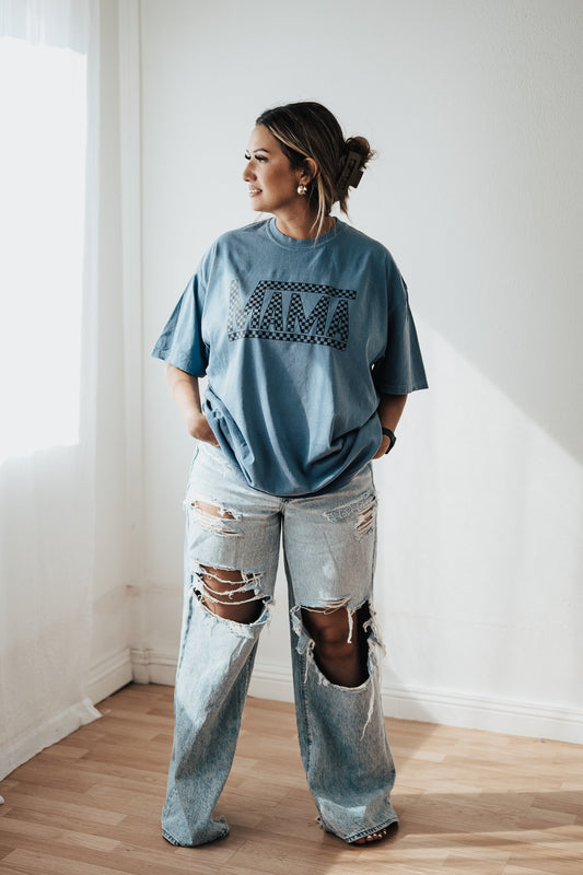 Checkered Mama Graphic Tee