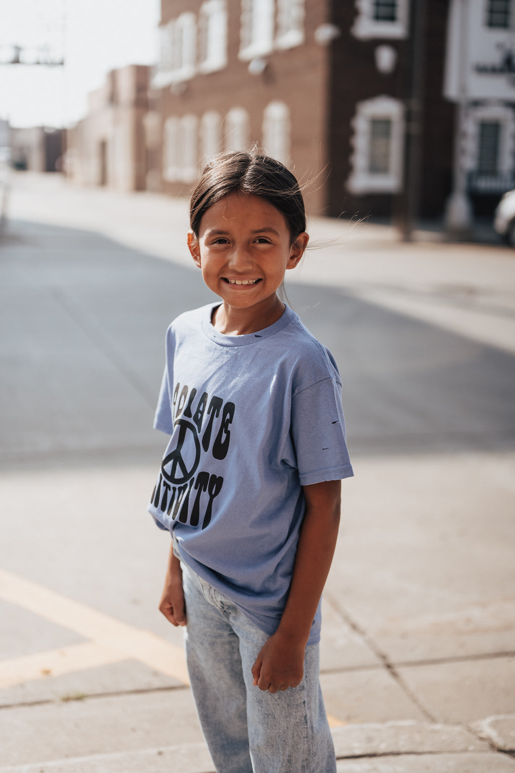 Radiate Positivity | Distressed Kids Tee