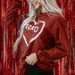 XOXO Corded Crewneck