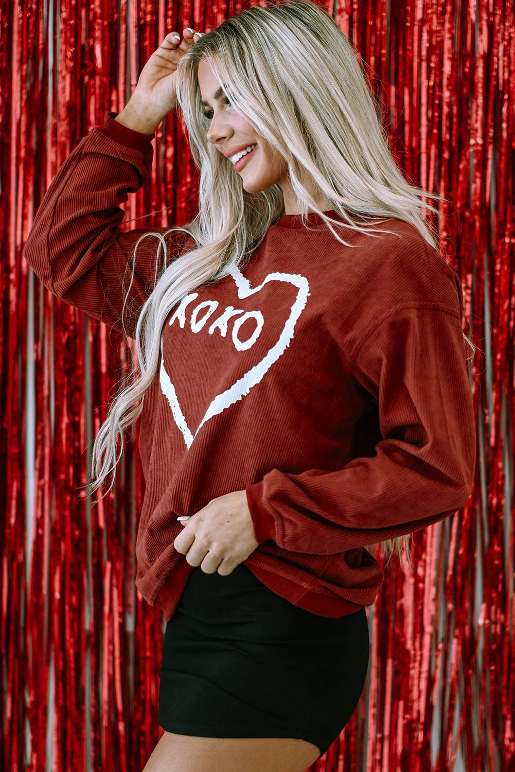 XOXO Corded Crewneck