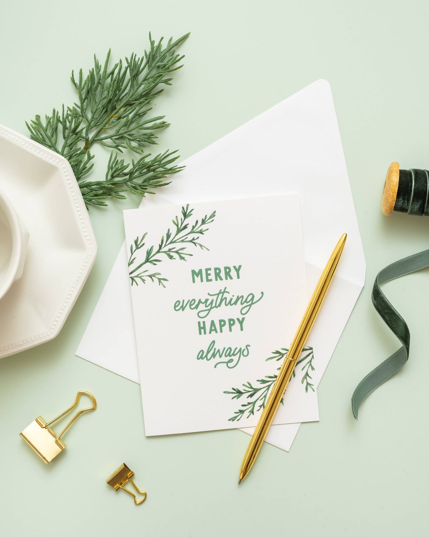 Merry Everything Greeting Card | Happy Holidays Card