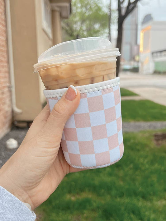 Checkered Iced Coffee Sleeve