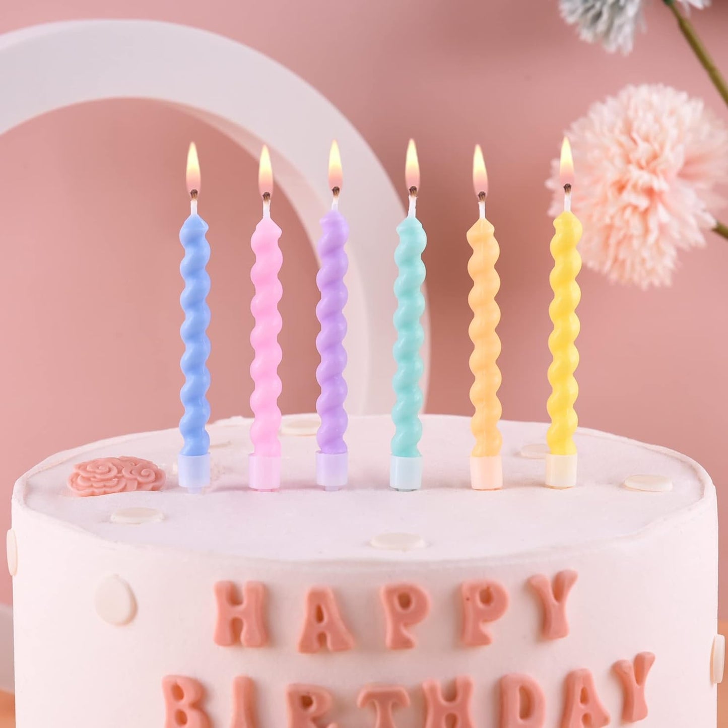 Wavy Pastel Birthday Candles