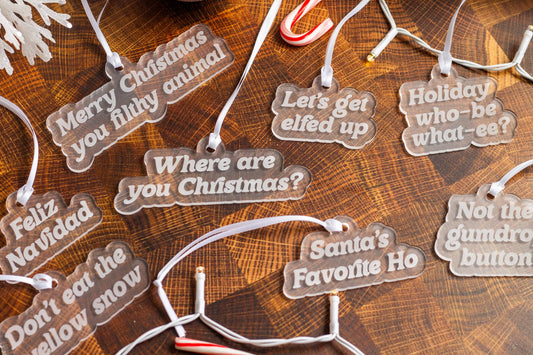Funny Frosted Ornaments