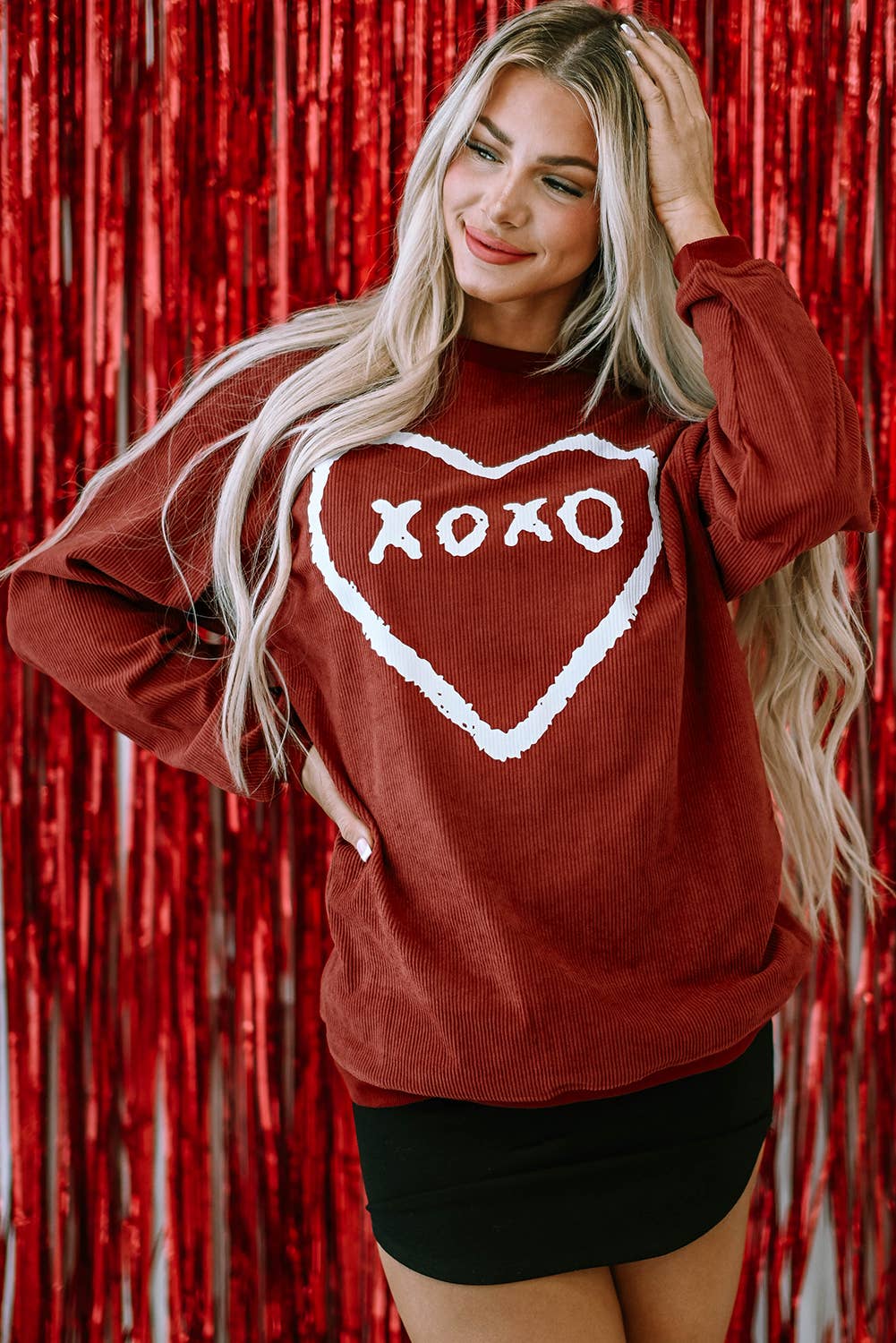 XOXO Corded Crewneck