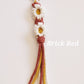 Daisy Macrame Keychain