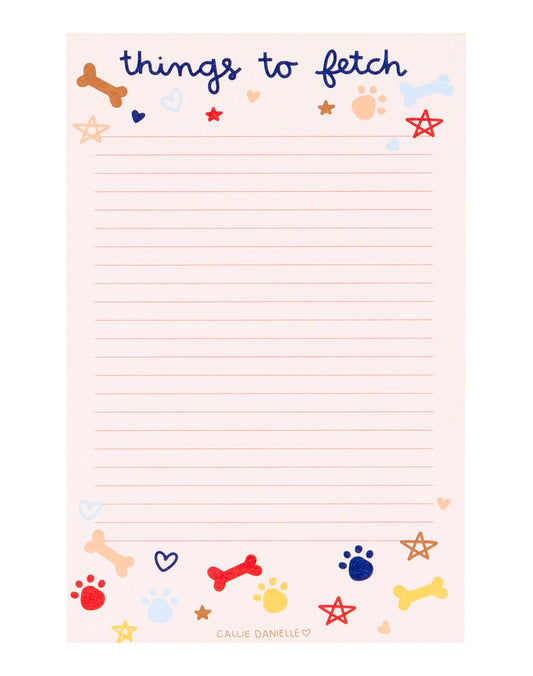 Things to Fetch Dog Notepad
