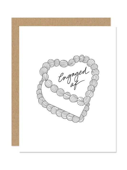 Engaged AF | Wedding Card