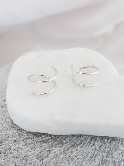 Twist-In Double Huggie Hoop Earrings