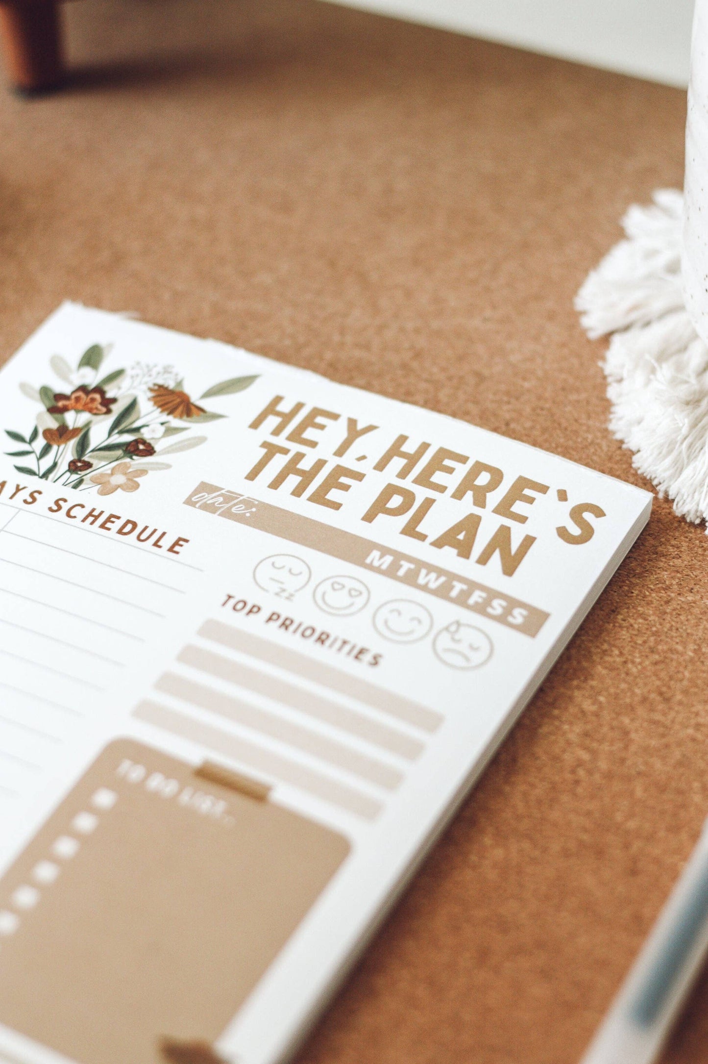 Floral Weekly Notepad