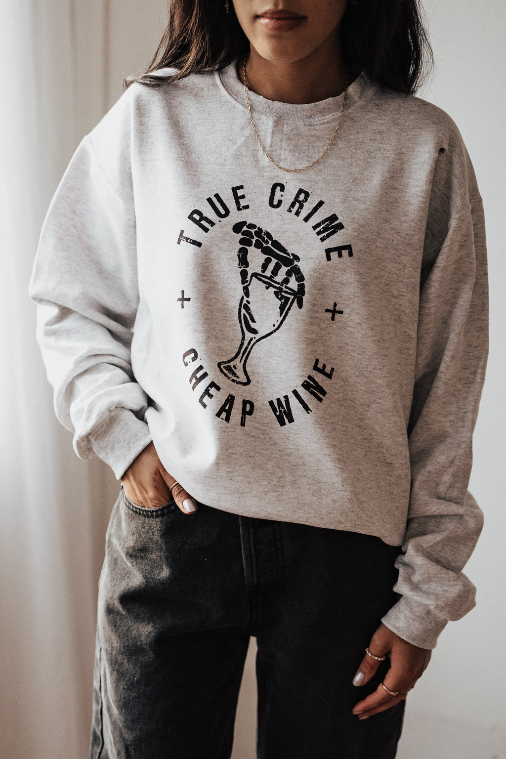 True Crime & Cheap Wine Crewneck