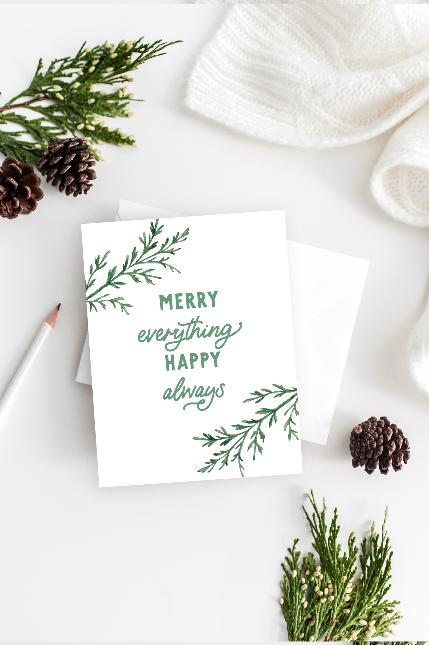 Merry Everything Greeting Card | Happy Holidays Card