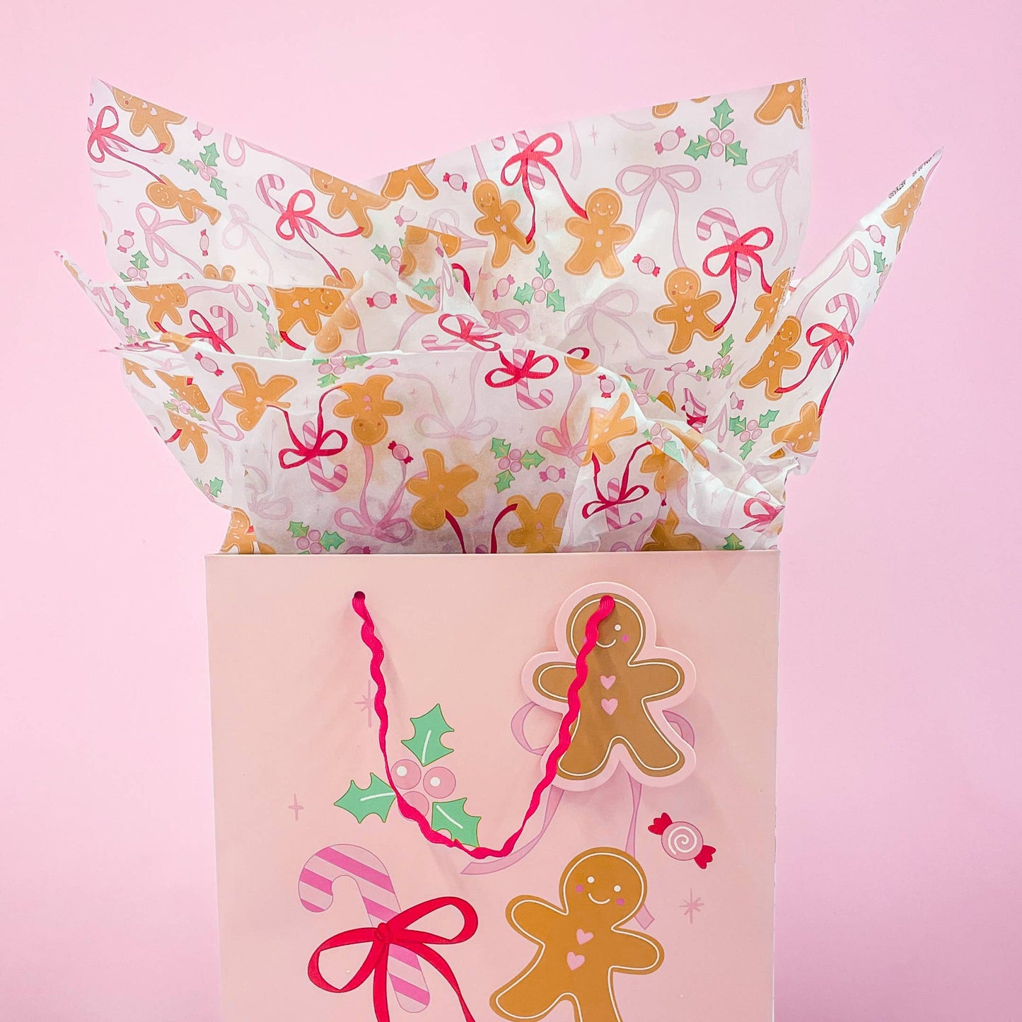 Gingerbread Bows | Medium Gift Bag