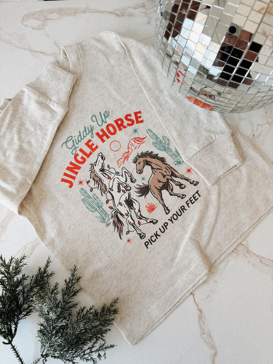 Giddy Up Jingle Horse | LS Youth Graphic Tee