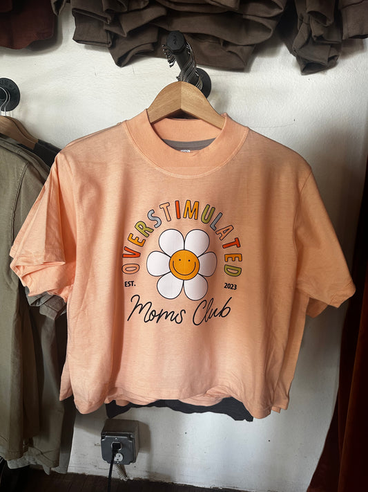 Flower Overstimulated Moms Club Graphic Tee
