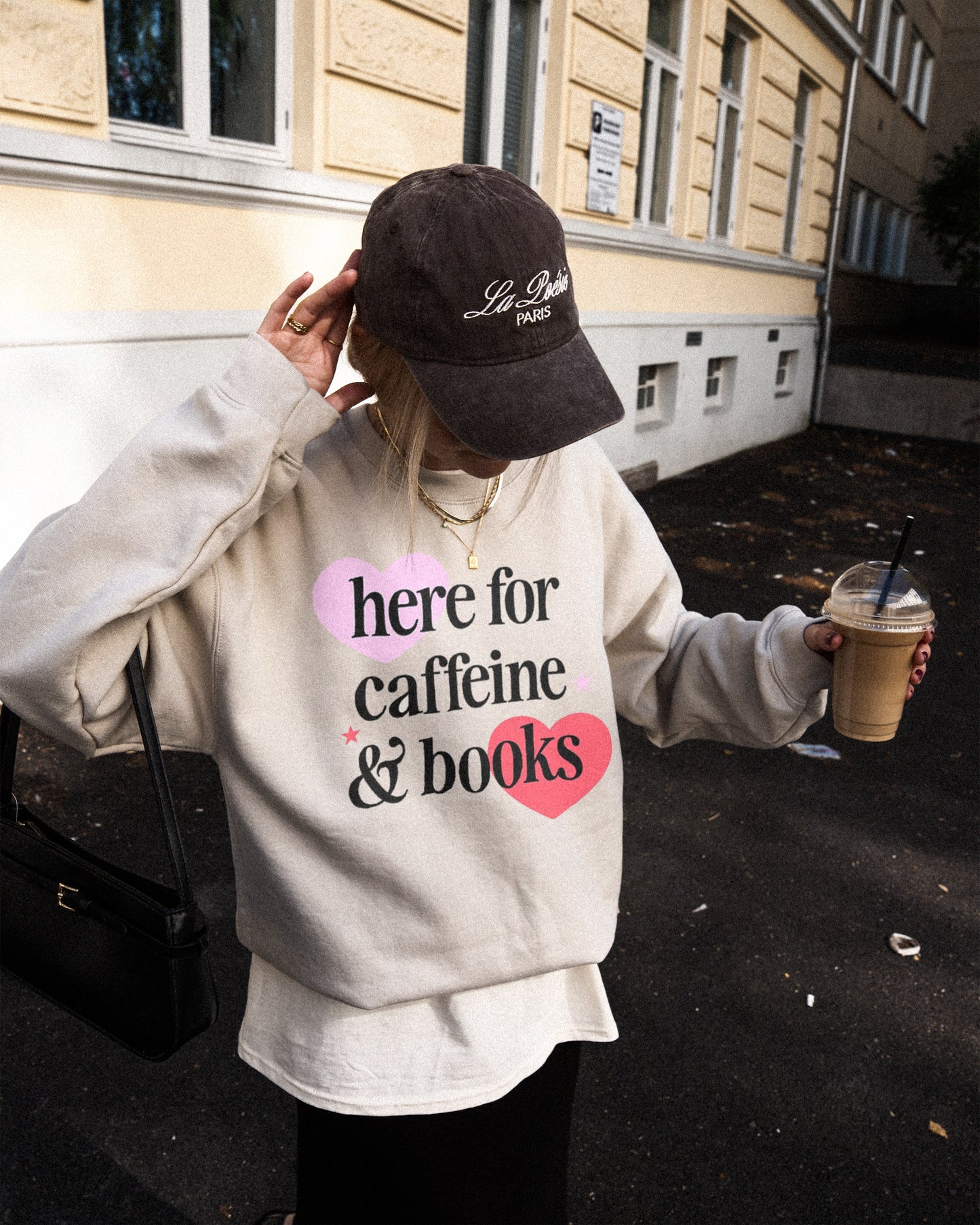 Caffeine + Books | Crewneck Sweatshirt