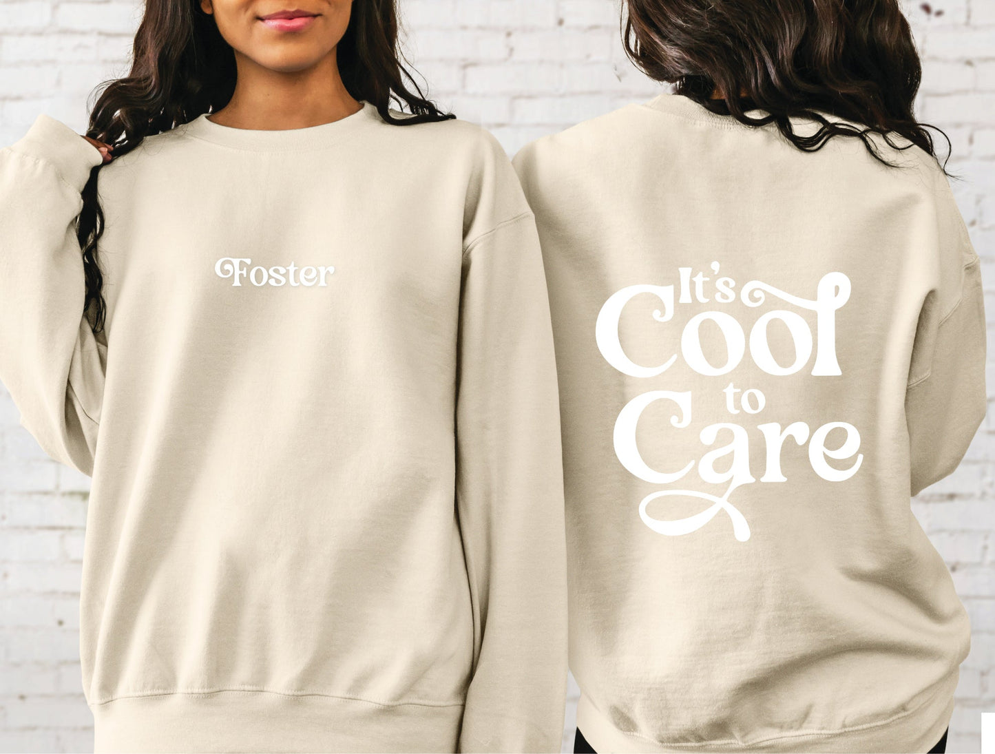 Foster, It's Cool to Care Adult Sweatshirt