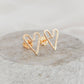 Hammered Heart Stud Earrings