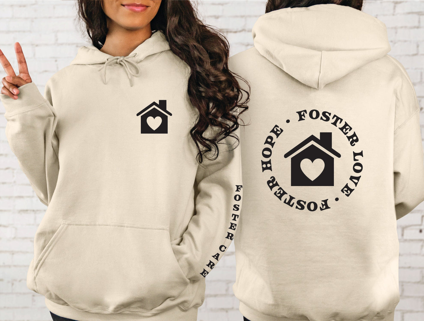 Foster Love, Foster Hope, Foster Care Adult Sweatshirt