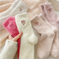 Fuzzy Heart Socks