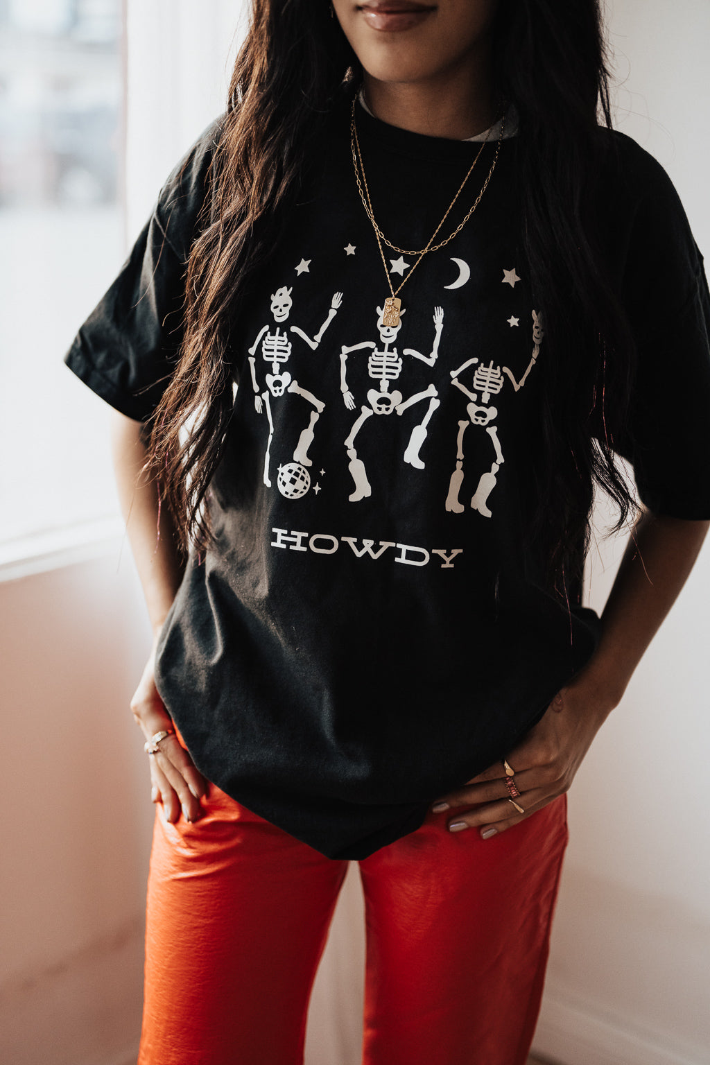 Glow in the Dark Howdy Skeleton Graphic Tee (youth & adult)