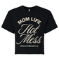 Mom Life Hot Mess | Long Crop Graphic Tee