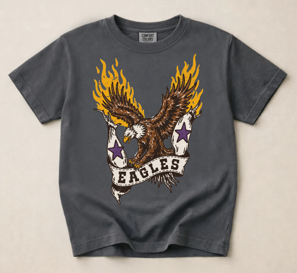 Eagles Vintage Flames Tee